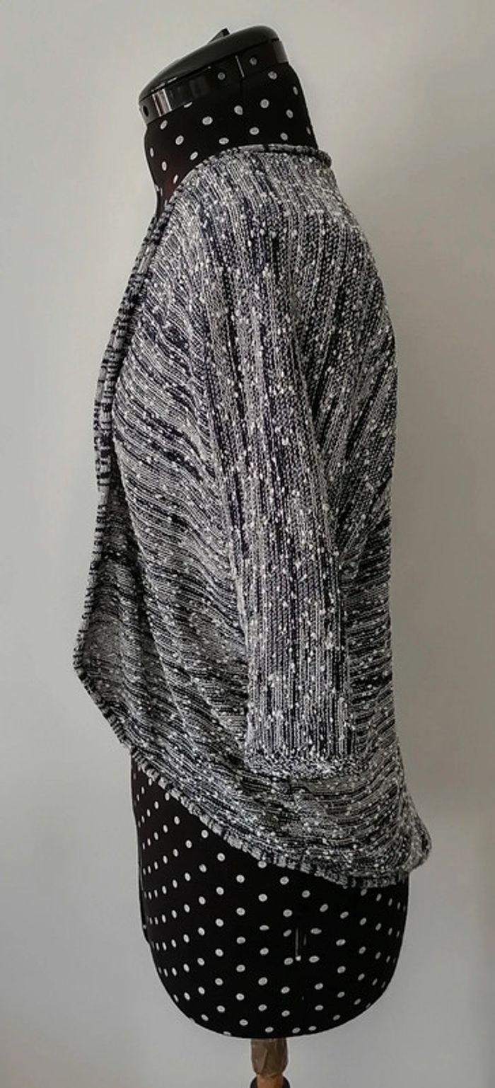 Veste légère en mailles bleu marine blanc Taille S/M Cache cache - photo numéro 5