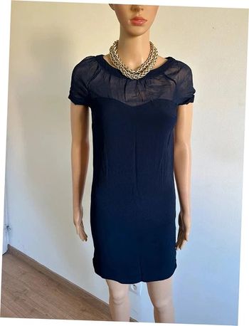 Robe bleue marine à manches courtes Naf Naf taille 34 TBE