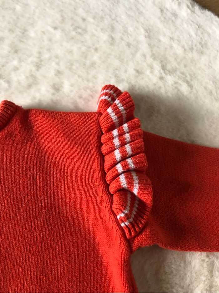 Pull orange à volants - Storytelling 3 ans - photo numéro 3