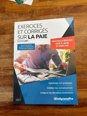 Livre exercice et corrigé sur la paie, édition 2021