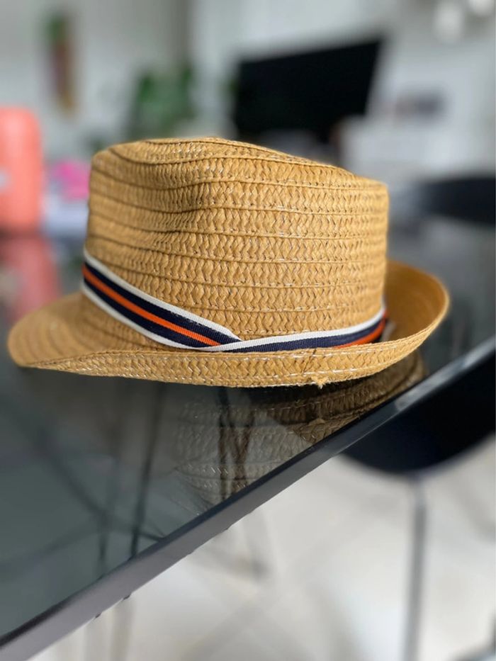 Chapeau paille bébé 54 cl Kiabi galon couvre tête - photo numéro 2