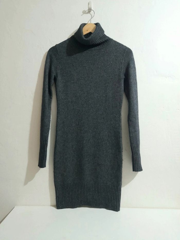 Robe moulante à col roulé en laine et angora CBMM taille S