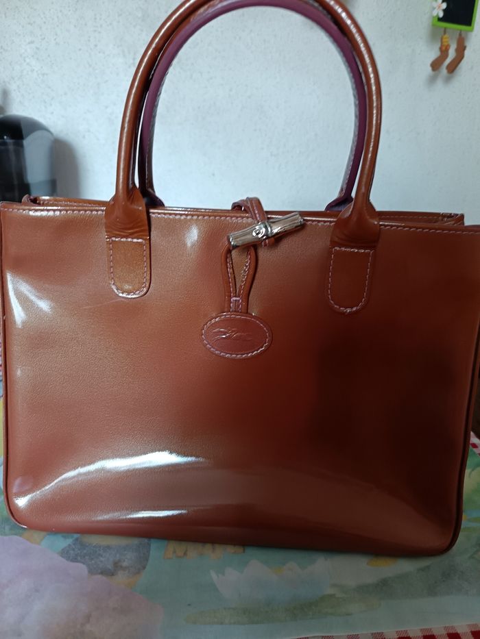 Sac Longchamp roseau vernis - photo numéro 2