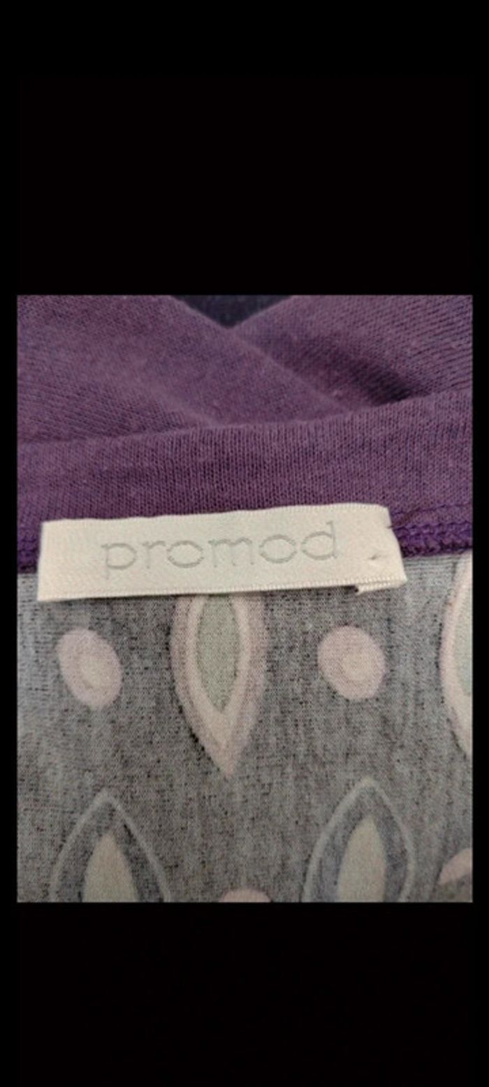 👗Robe à motifs violine T 40 Promod - photo numéro 3