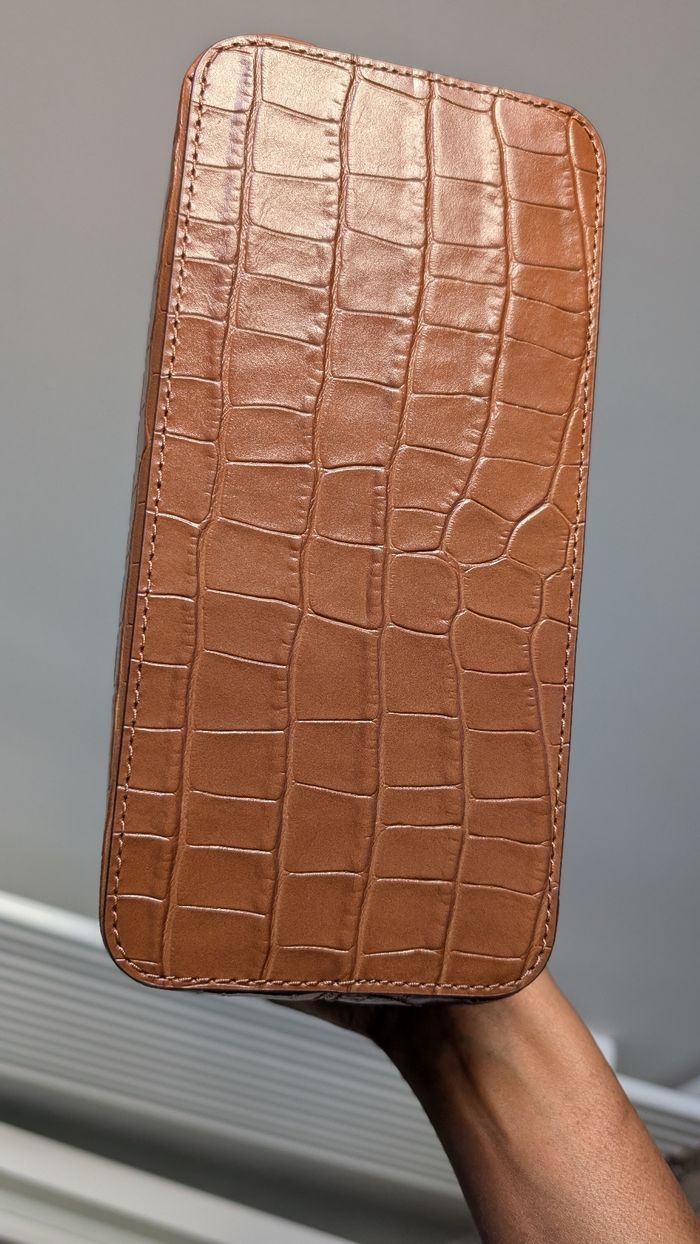 Magnifique petit sac Michael Kors en cuir marron façon croco authentique 🫶🏾 - photo numéro 3