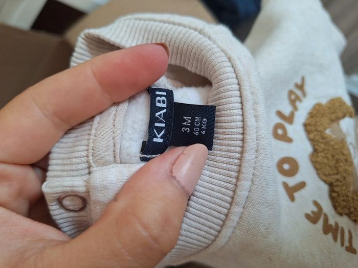 Pull beige bébé garçon 3 mois - photo numéro 2