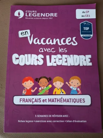 Cours Legendre du CP vers le CE1