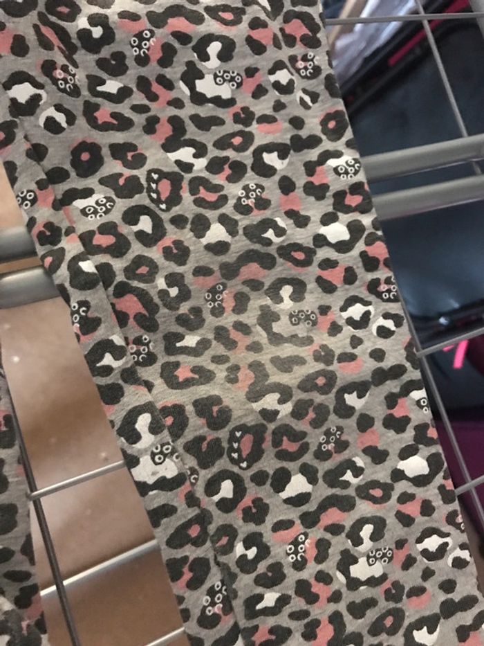 Legging léopard rose taille 8ans fille - photo numéro 2