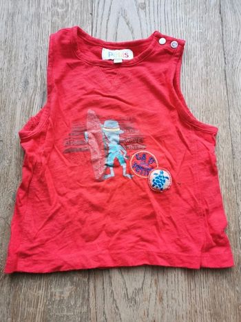 Débardeur rouge la Cie es petits 18 mois.