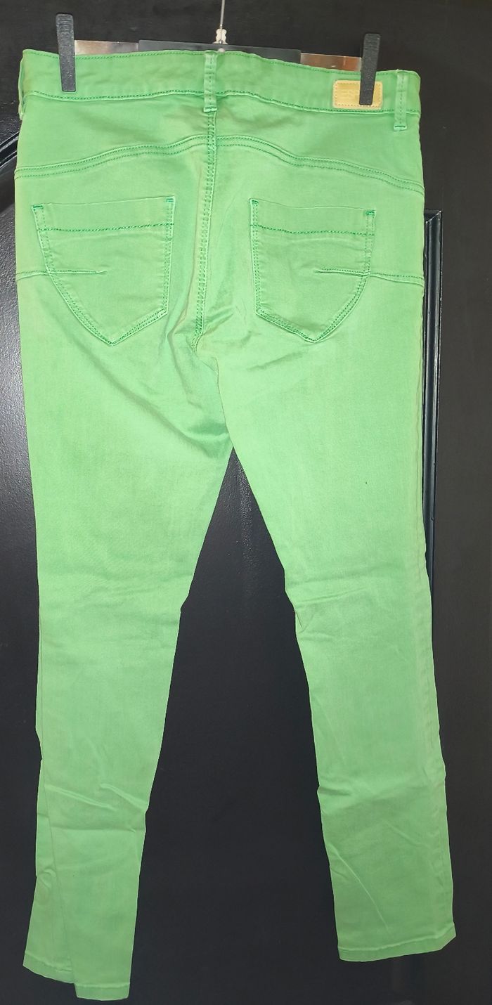 Jeans esprit vert clair/ pomme - photo numéro 3