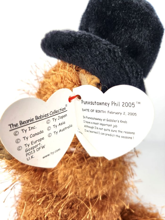Peluche Ty Beanie Baby - Punxsutawney Phil - 2005 - Collector - photo numéro 5
