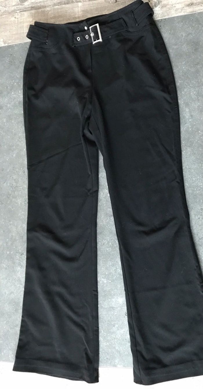 Pantalon fluide noir avec ceinture taille 40 - photo numéro 2