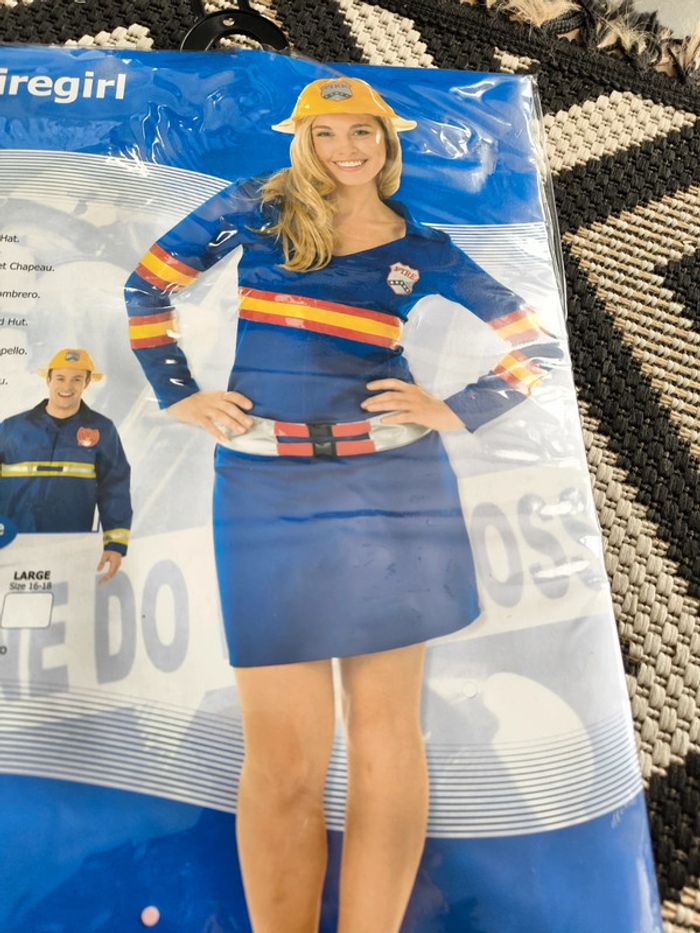 Déguisement pompier femme taille 40-42 neuf - photo numéro 2