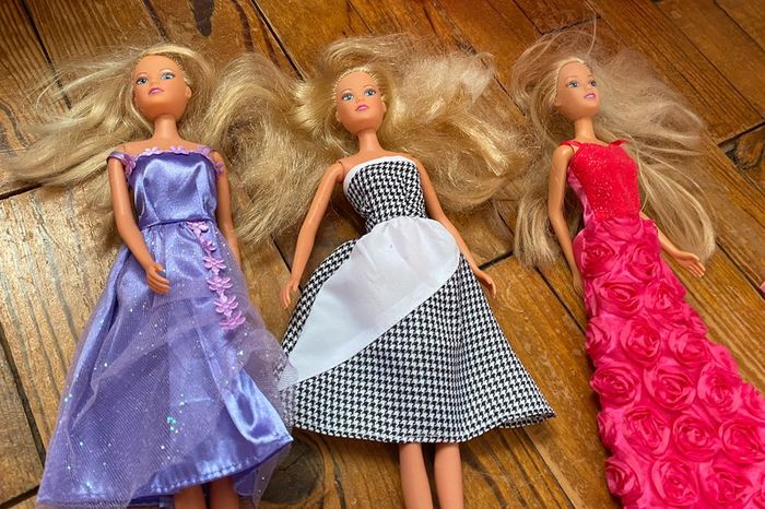 Lot de 3 Barbie triplées