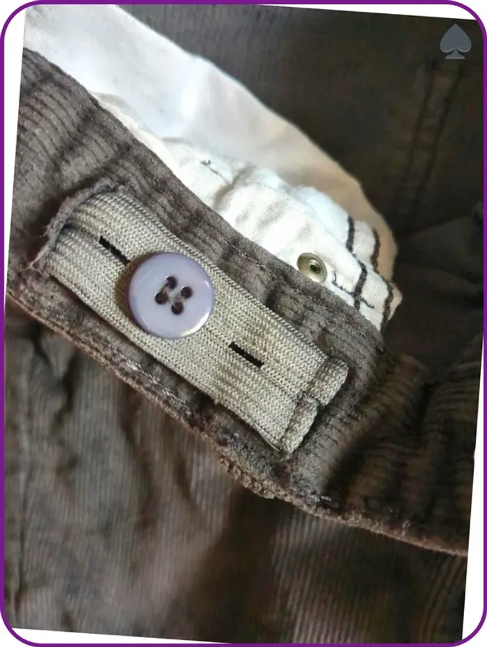 Pantalon fille velour côtelé 8 ans - photo numéro 3