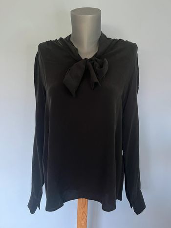 Haut noir en soie à nouer – Comptoir des Cotonniers – Taille 42 / XL – Élégance absolue