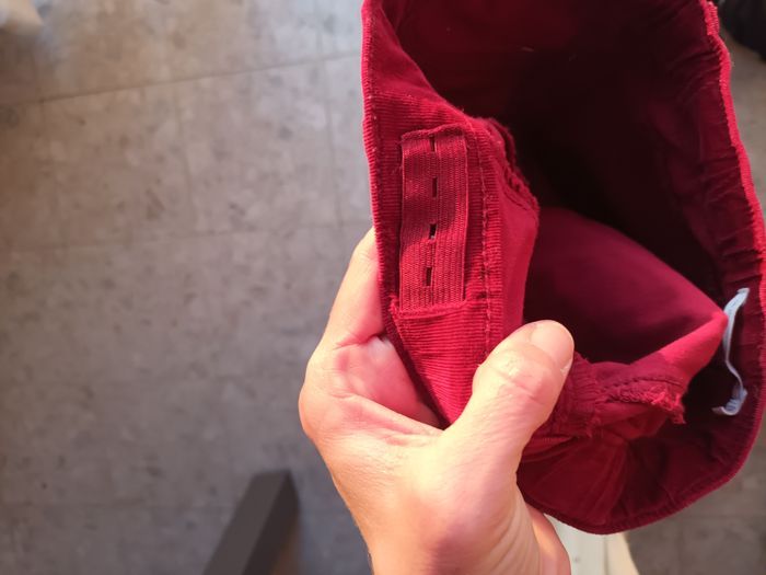 pantalon velour 12 ans bordeaux monoprix neuf reglable à la taille hiver - - photo numéro 5