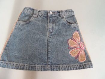 Jupe en jean et velours 5 ans