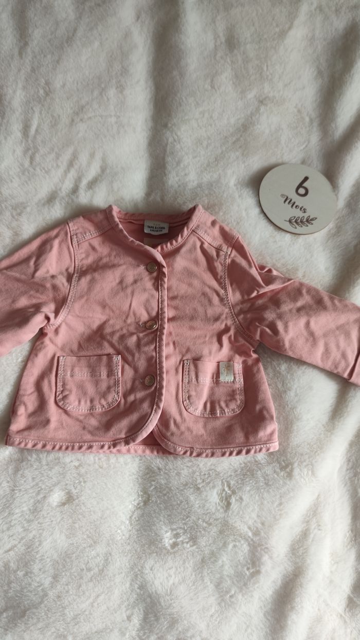 Veste jean rose tape à l'oeil 6 mois - photo numéro 3