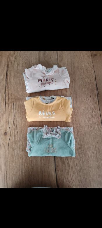 Lot de 3 pyjamas fille 1 mois  TAO