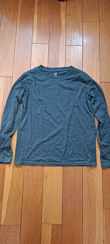 T-shirt manches longues gris H&M 10 ans