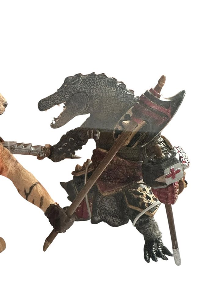 Coffret deux figurines guerriers Animaux Les Fantastiques Papo neuf - photo numéro 3