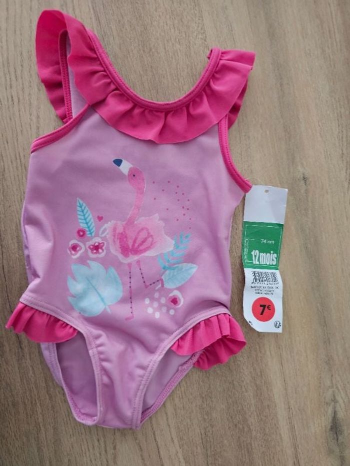 Maillot de bain 1 pièce bébé fille 12 mois