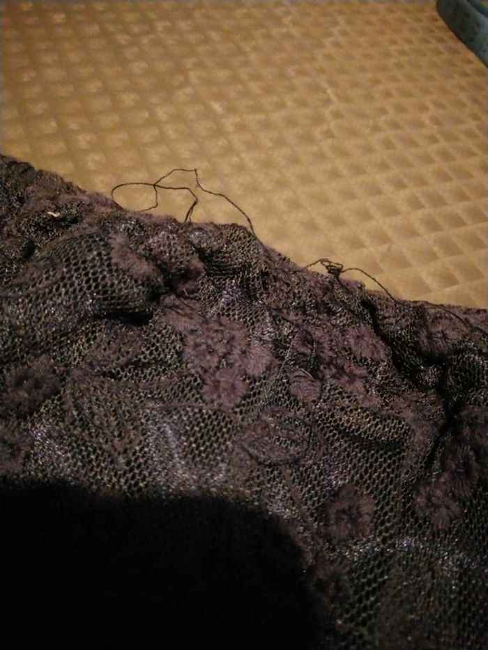 Jupe de fête volantée en tulle et broderies marine femme taille unique it hippie - photo numéro 14