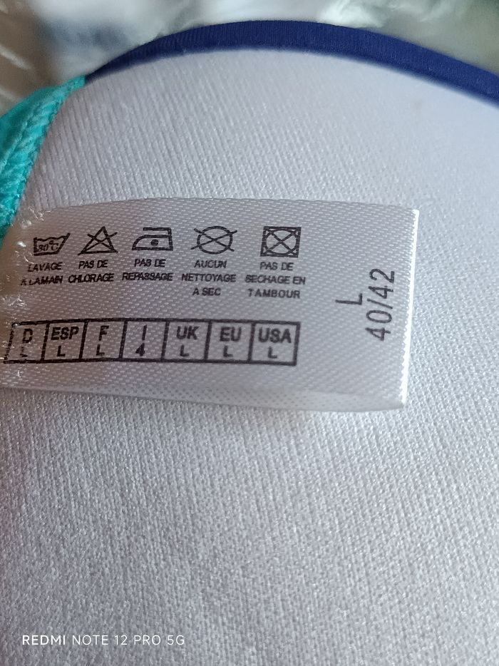 Maillot de bain bleu turquoise Rouge gorge T.L(40-42) - photo numéro 10