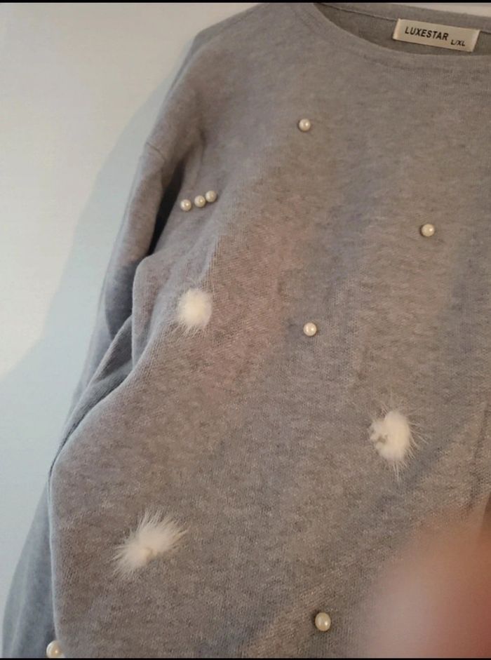 Pull gris perle - photo numéro 2