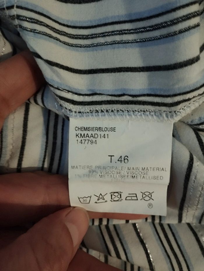 Chemise rayée Riu Paris taille 46 - photo numéro 7