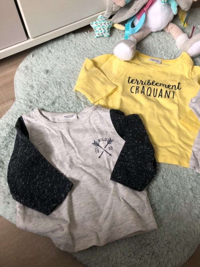 Lot tee shirt ml 3 mois - photo numéro 2