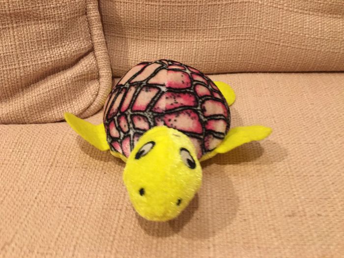 Doudou peluche tortue colorée King jouet 17 cm - photo numéro 4