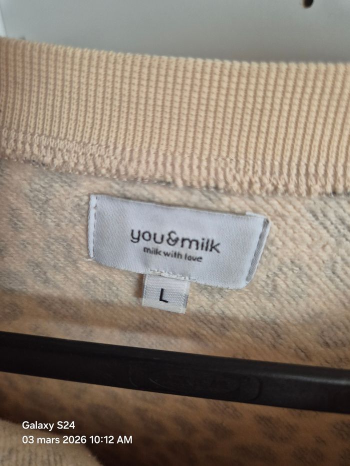 Sweat You&milk taille L graou léopard - photo numéro 2