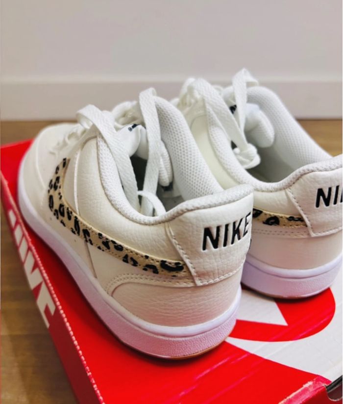 Nike Court Vision Leopard White Leather Taille 38.5 - photo numéro 5