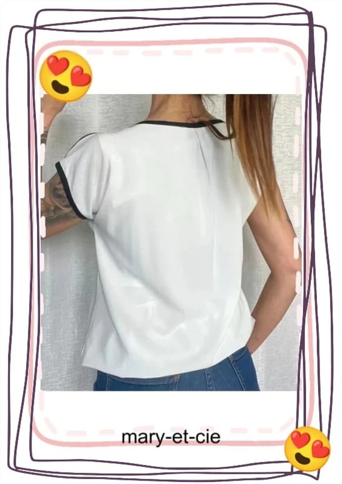 SOLDÉ - Blouse manches courtes taille M - Rinascimento - photo numéro 6