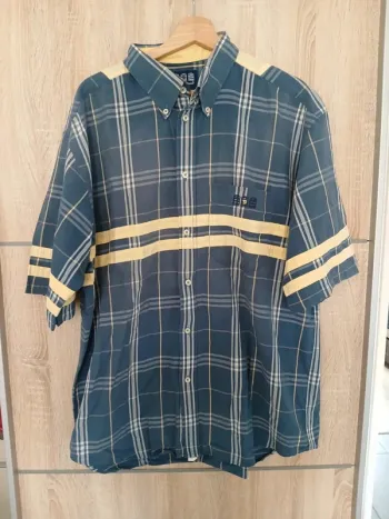 Chemise a carreaux marine et jaune Serge blanco XXL