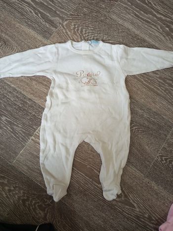 Pyjama blanc petit kimbaloo 1 mois