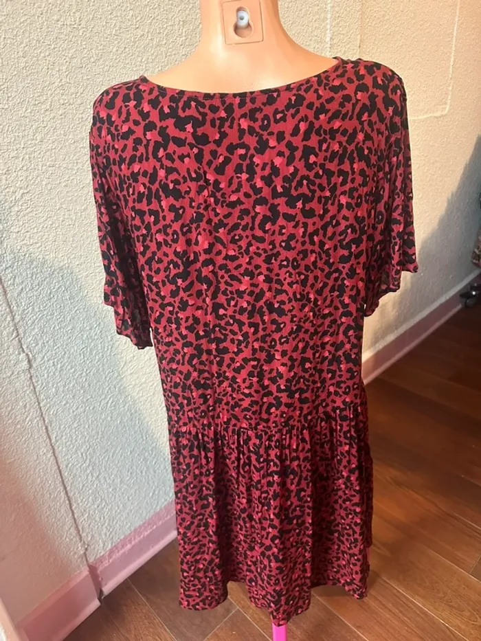 Robe léopard rouge Balsamik taille 52 - photo numéro 2