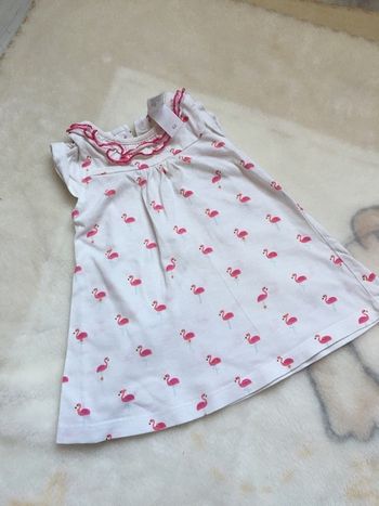 Robe rose et blanche 3 mois