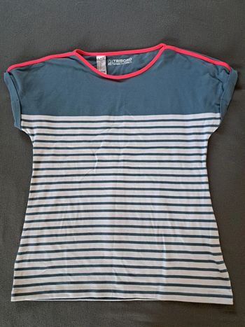 Tee-shirt bleu et blanc tribord