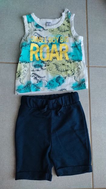 Ensemble débardeur / short Dopodopo T.80 cm