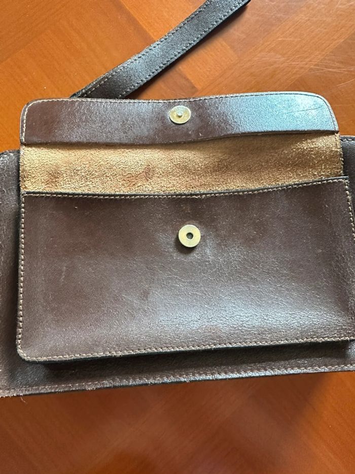 Sublime sacoche à main, homme, cuir, marron, marque le tanneur - photo numéro 5