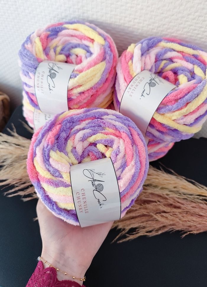 5 pelotes chunky chenille - photo numéro 3