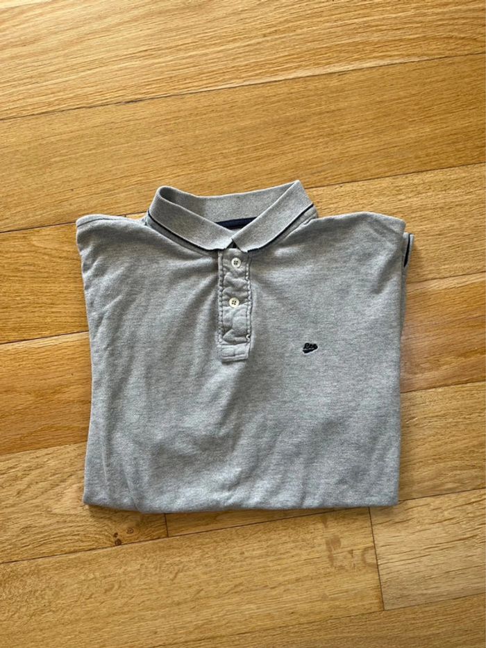 👕 Polo Lee homme taille M Regular Fit gris clair coton – Bon état 👕