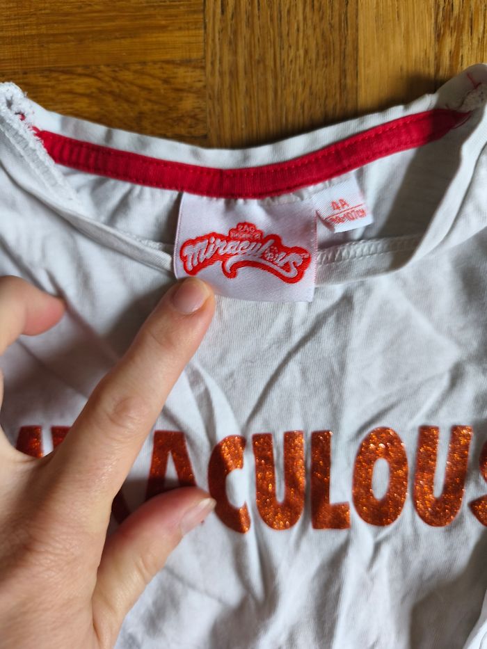 Lot de 3 tee-shirts 4 ans manches longues fille Miraculous col Okaïdi Kiabi fee - photo numéro 6