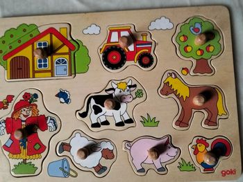 Puzzle en bois thème la ferme