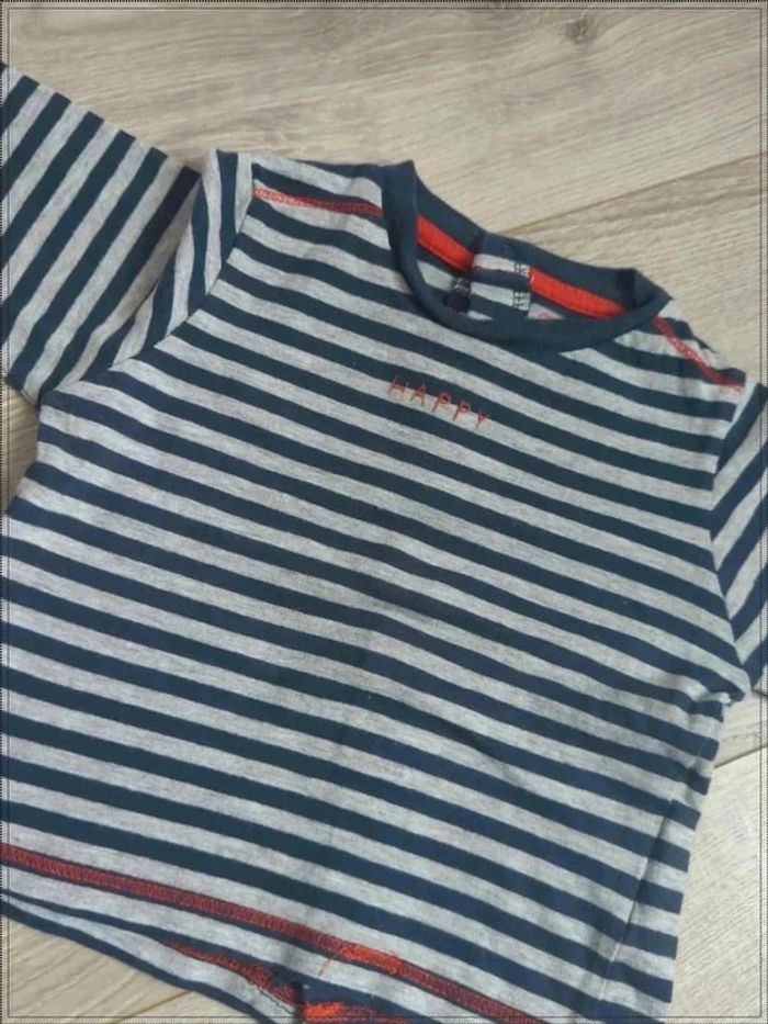 2 t shirt manches longues 9 mois - photo numéro 5