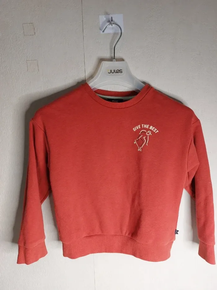 Sweat-shirt corail imprimé (Okaïdi)