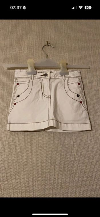 Jupe en jean blanche Okaïdi 2 ans